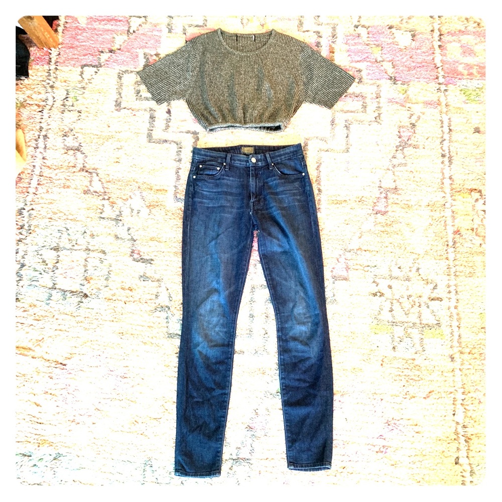 Mother jeans, mid rise softest jeans ever.